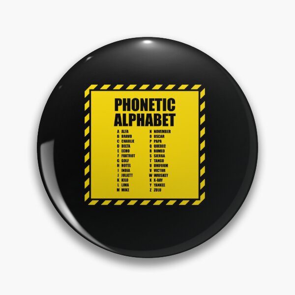 Item preview, Phonetic Alphabet Chart – Aviation & Radio Edition (Under Construction Style) designed and sold by AnnSign.
