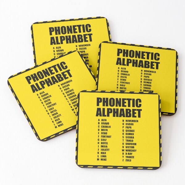 Item preview, Phonetic Alphabet Chart – Aviation & Radio Edition (Under Construction Style) designed and sold by AnnSign.
