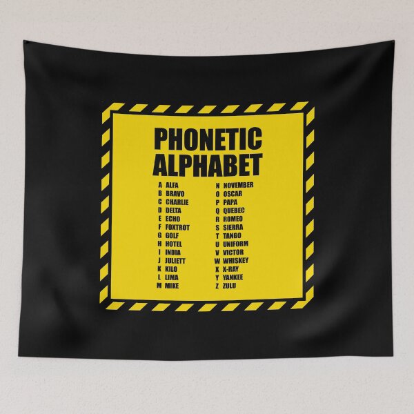 Item preview, Phonetic Alphabet Chart – Aviation & Radio Edition (Under Construction Style) designed and sold by AnnSign.
