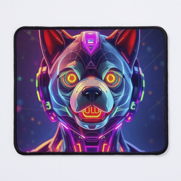 Item preview, Neon Husky Crypto Warrior – Bitcoin Ethereum Dogecoin NFT Style Digital Art designed and sold by Benito Del Ray.