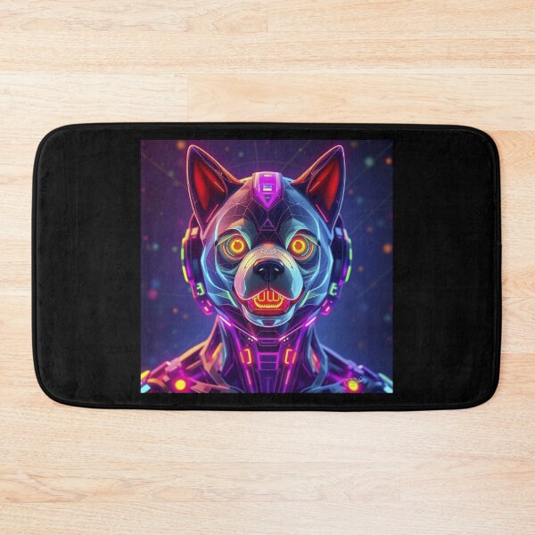 Item preview, Neon Husky Crypto Warrior – Bitcoin Ethereum Dogecoin NFT Style Digital Art designed and sold by Benito Del Ray.