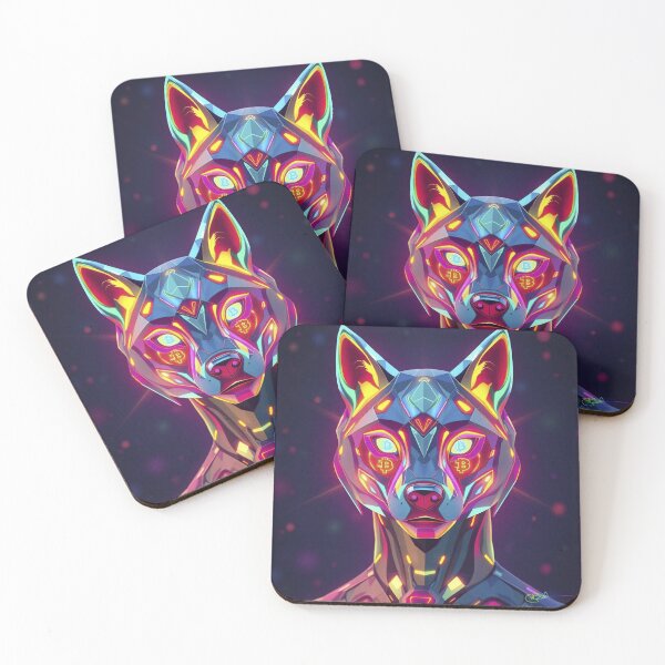 Item preview, Holographic Crypto Fox – Web3 Bitcoin Ethereum Solana NFT Digital Art designed and sold by Benito Del Ray.