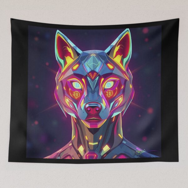 Item preview, Holographic Crypto Fox – Web3 Bitcoin Ethereum Solana NFT Digital Art designed and sold by Benito Del Ray.