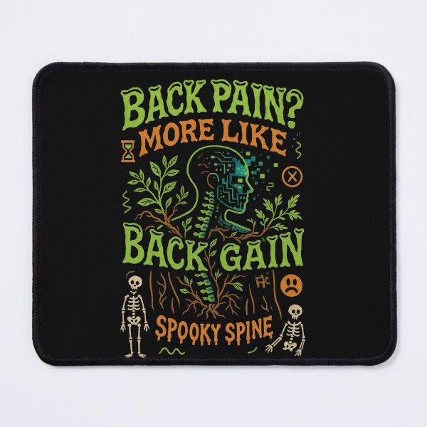 Item preview, Back Pain Meme Quote T-Shirt - Spooky Spine Glitchcore Sticker with Cyberpunk Humor and Goblincore Wellness designed and sold by GeniePixel.