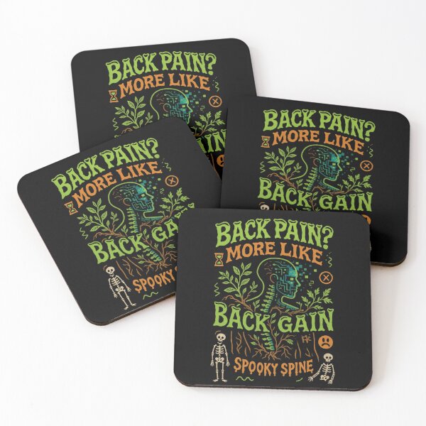 Item preview, Back Pain Meme Quote T-Shirt - Spooky Spine Glitchcore Sticker with Cyberpunk Humor and Goblincore Wellness designed and sold by GeniePixel.