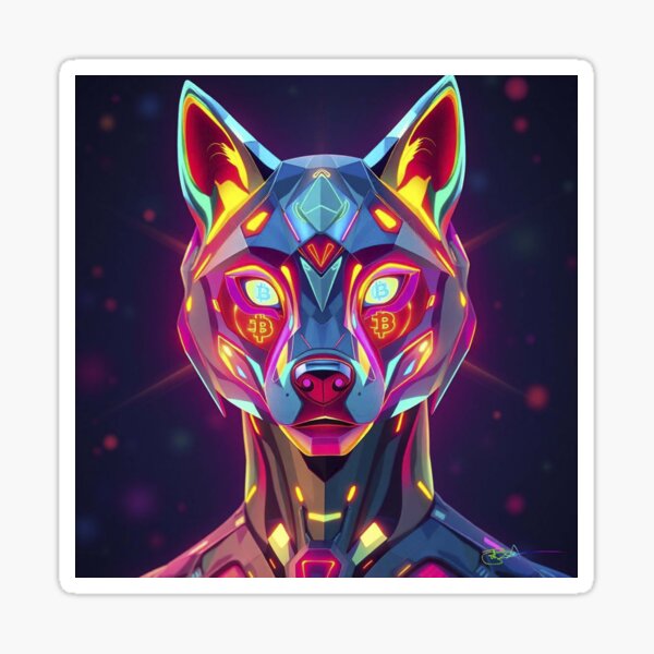 Item preview, Holographic Crypto Fox – Web3 Bitcoin Ethereum Solana NFT Digital Art designed and sold by Benito Del Ray.