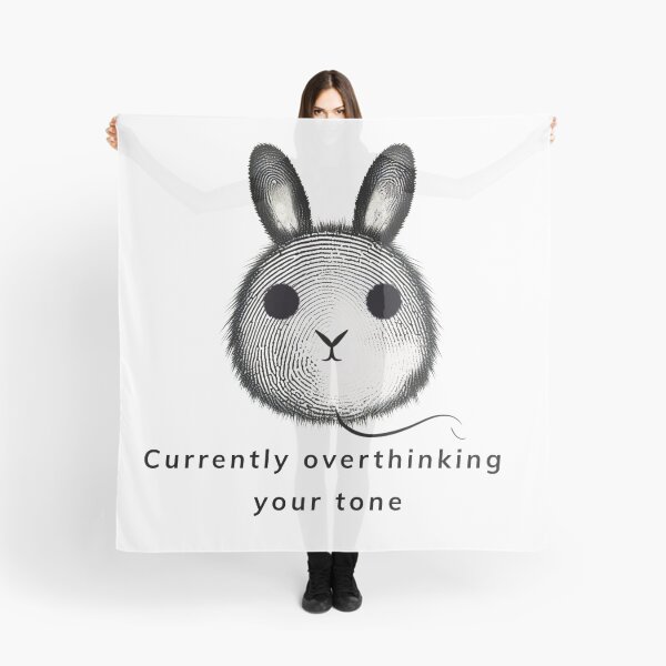 Item preview, Currently Overthinking Your Tone - Sarcastic Bunny Minimalist Design designed and sold by SillentDesign.