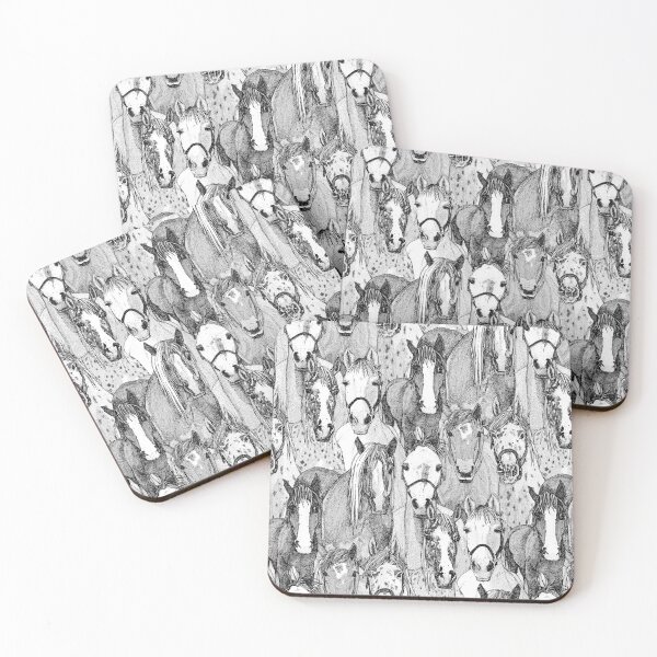 Item preview, just horses black white designed and sold by scrummy.