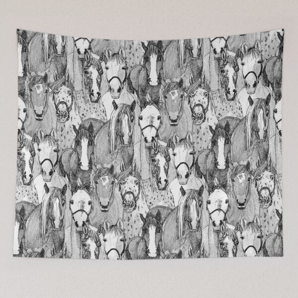 Item preview, just horses black white designed and sold by scrummy.