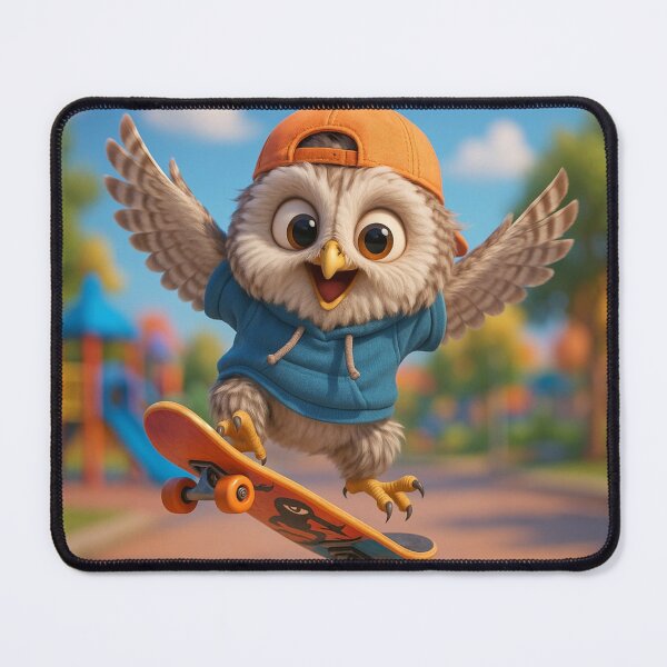 Item preview, Skater Ural Owl designed and sold by Sillytoe.