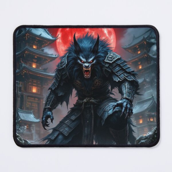 Item preview, Japanese Werewolf Warrior: Oni Blood Moon 日本の人狼武者:鬼の血月 designed and sold by CamillaCreation.