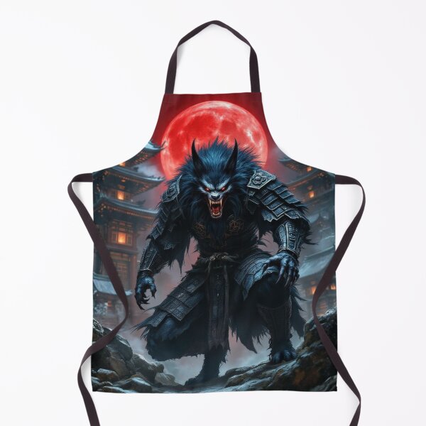 Item preview, Japanese Werewolf Warrior: Oni Blood Moon 日本の人狼武者:鬼の血月 designed and sold by CamillaCreation.