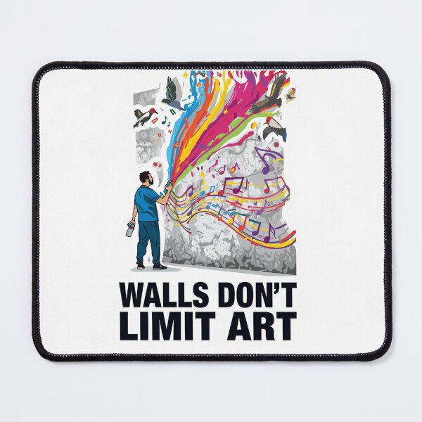 Item preview, Walls Don’t Limit Art – Creative Street Art Freedom Design designed and sold by ZYNORAworld.