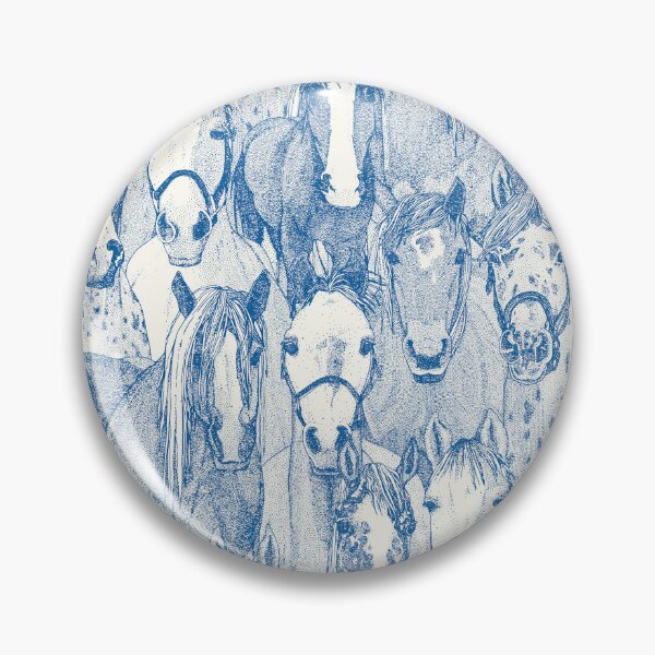Item preview, just horses cobalt blue half pearl designed and sold by scrummy.