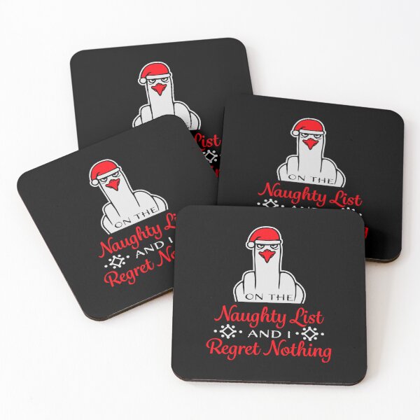 Item preview, On The Naughty List And I Regret Nothing Seagull designed and sold by shirt-o-mat.