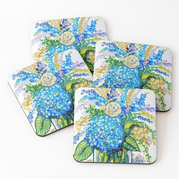 Item preview, Blue Hydrangeas Inks designed and sold by Sandra Lett.