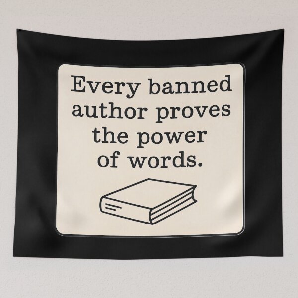 Item preview, Anti Censorship Book Ban Statement Minimalist Art Prints designed and sold by PinUpPizzazz.
