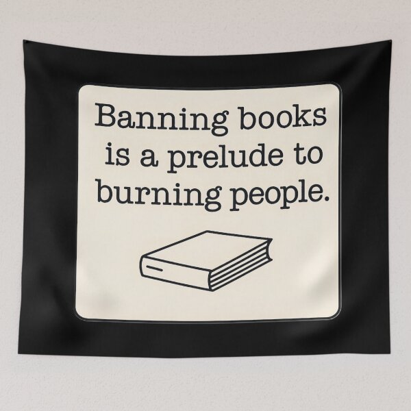 Item preview, Anti Censorship Book Ban Statement Minimalist Art Prints designed and sold by PinUpPizzazz.