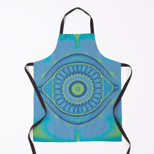 Item preview, Blue and green psychedelic open eye designed and sold by n1ckeatsyarn.