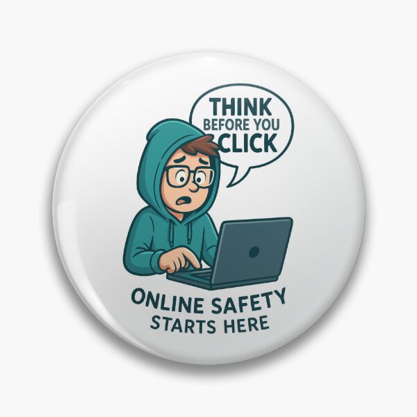 Item preview, Think Before You Click - Online Safety Awareness designed and sold by HandicraftArt.