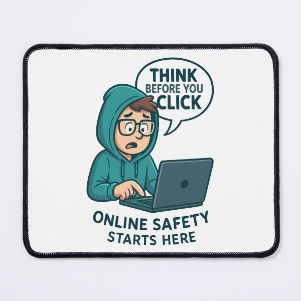Item preview, Think Before You Click - Online Safety Awareness designed and sold by HandicraftArt.