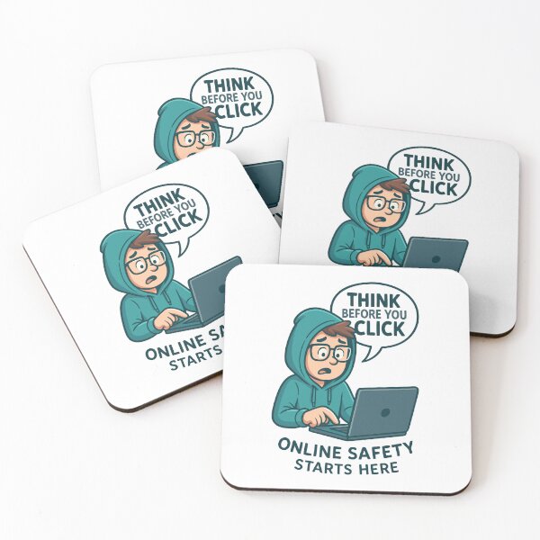 Item preview, Think Before You Click - Online Safety Awareness designed and sold by HandicraftArt.