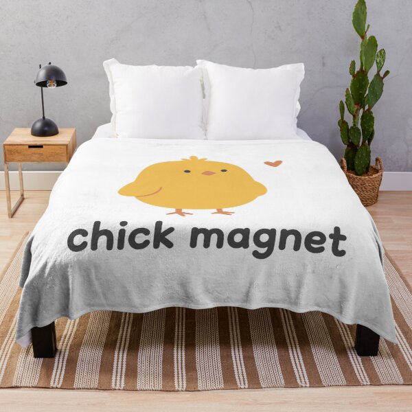 Item preview, Cute Yellow Chick with Heart and 'Chick Magnet' Text designed and sold by RGShirtWorks.