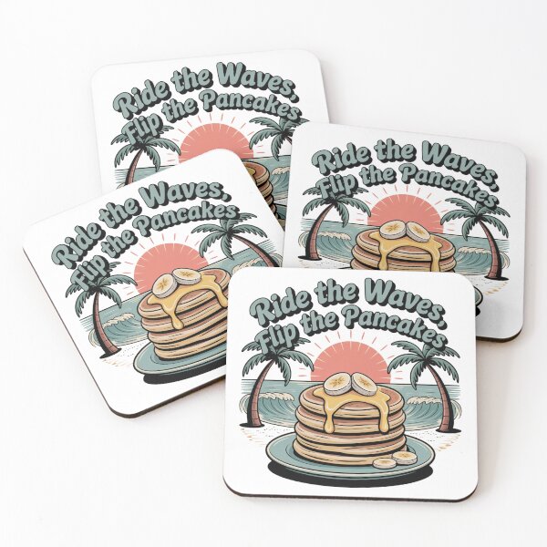 Item preview, Banana Pancakes Retro Summer Brunch Waves Illustration designed and sold by chattsuede.