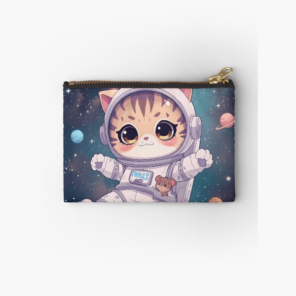 Item preview, Chibi Astro-Cat: Striped Explorer in Pink Galaxy designed and sold by MoonlitDoodles1.