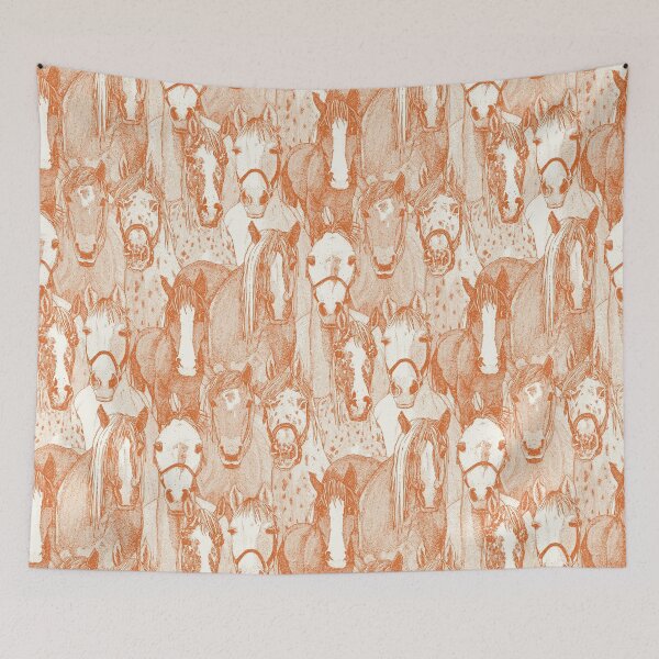 Item preview, just horses orange half pearl designed and sold by scrummy.