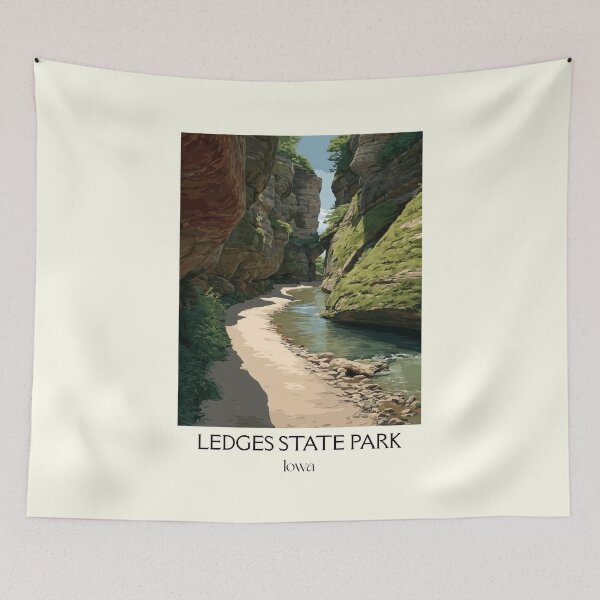 Item preview, Ledges Iowa State Park | Sandstone Canyon Poster designed and sold by TuncGK.