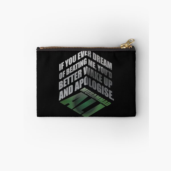 Item preview, Muhammad Ali Quote Typography – “If You Ever Dream of Beating Me, You’d Better Wake Up and Apologize” designed and sold by simpledarkwavewisdom.
