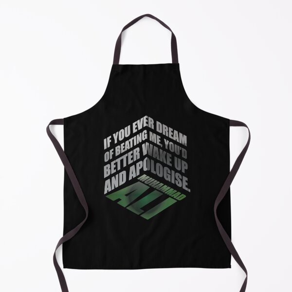 Item preview, Muhammad Ali Quote Typography – “If You Ever Dream of Beating Me, You’d Better Wake Up and Apologize” designed and sold by simpledarkwavewisdom.