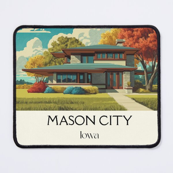 Item preview, Mason City Iowa Prairie School | Architectural Poster designed and sold by TuncGK.