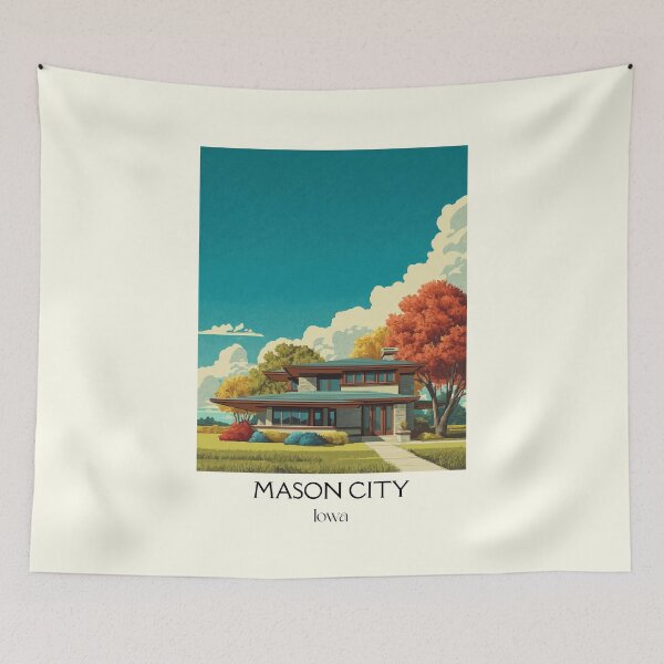 Item preview, Mason City Iowa Prairie School | Architectural Poster designed and sold by TuncGK.
