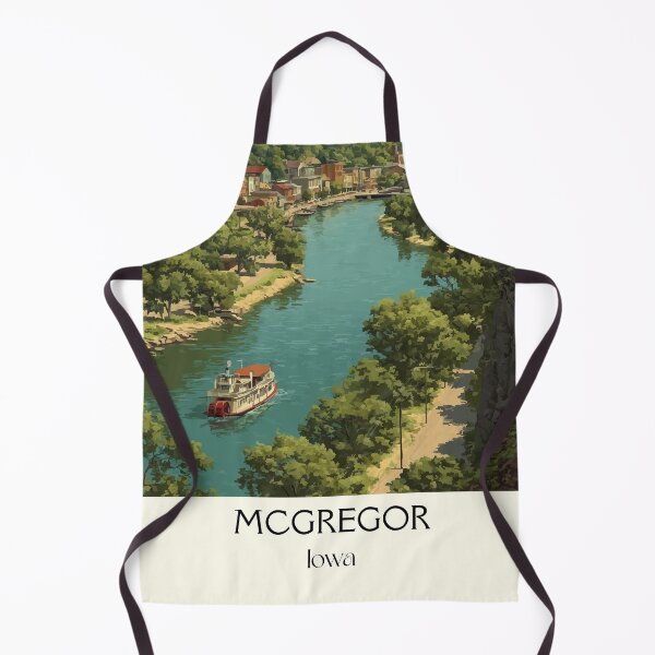 Item preview, McGregor Iowa River Town | Mississippi River View Poster designed and sold by TuncGK.