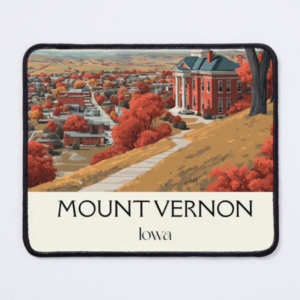Item preview, Mount Vernon Iowa College Hill | Autumn Town Poster designed and sold by TuncGK.