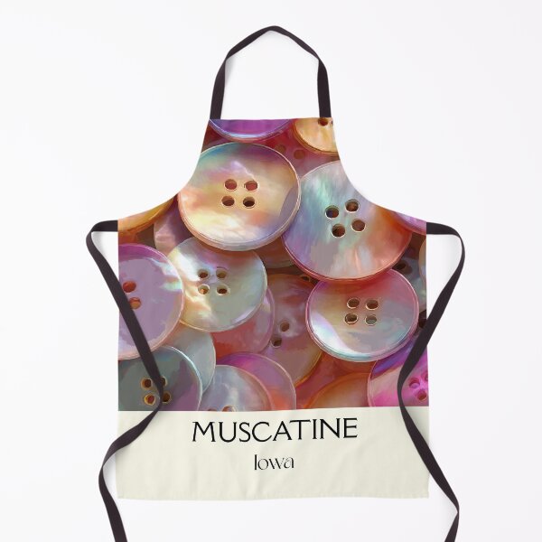 Item preview, Muscatine Iowa Pearl Buttons | River Town History Poster designed and sold by TuncGK.