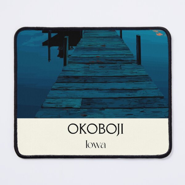 Item preview, Okoboji Iowa Great Lakes | Sunset Dock Poster designed and sold by TuncGK.