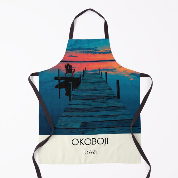 Item preview, Okoboji Iowa Great Lakes | Sunset Dock Poster designed and sold by TuncGK.