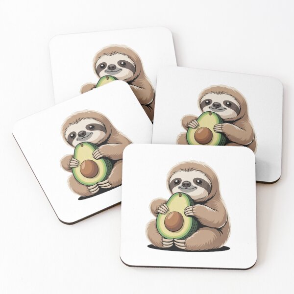 Item preview, Sloth Avocado Cartoon Whimsical Kawaii Animal Art designed and sold by chattsuede.