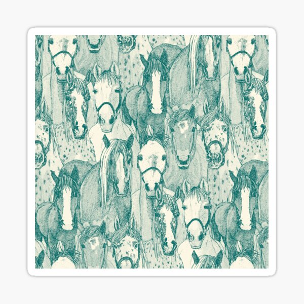 just horses viridian pearl Sticker