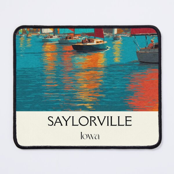 Item preview, Saylorville Iowa Lake | Colorful Sailboats Poster designed and sold by TuncGK.