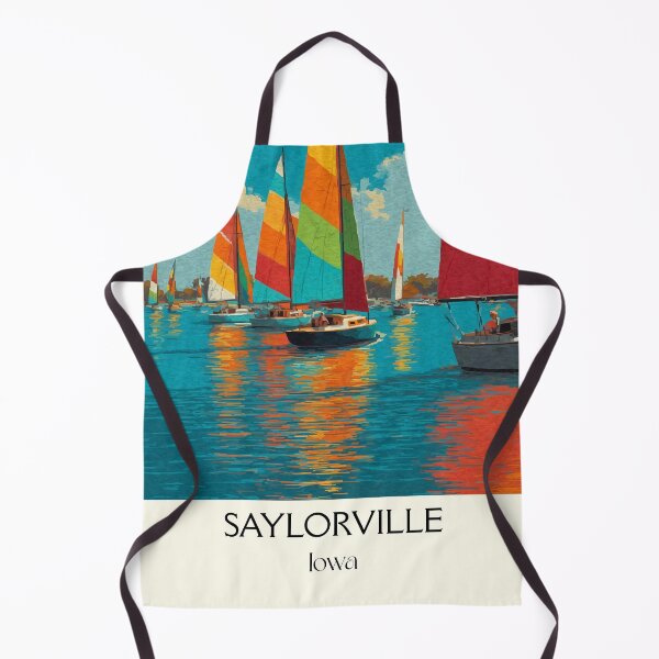 Item preview, Saylorville Iowa Lake | Colorful Sailboats Poster designed and sold by TuncGK.