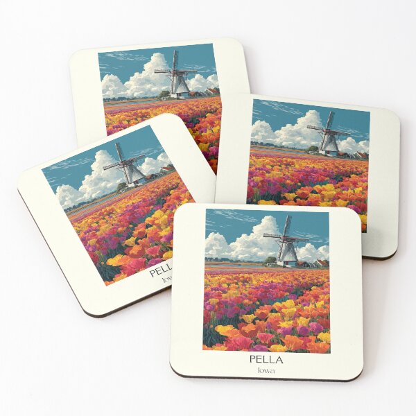 Item preview, Pella Iowa Tulip Fields | Dutch Windmill Poster designed and sold by TuncGK.