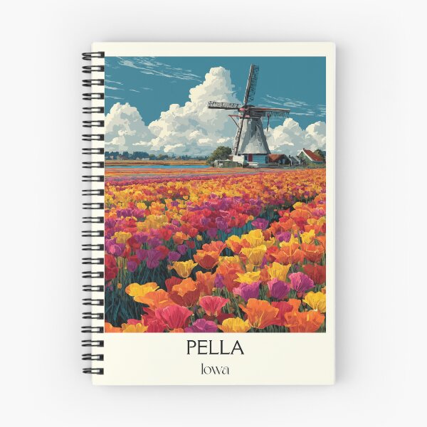 Item preview, Pella Iowa Tulip Fields | Dutch Windmill Poster designed and sold by TuncGK.