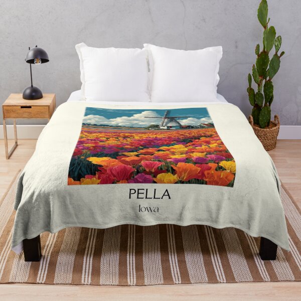 Item preview, Pella Iowa Tulip Fields | Dutch Windmill Poster designed and sold by TuncGK.