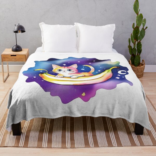 Item preview, Kawaii Banana Cat in Cosmic Dream Whimsical Pastel Fantasy designed and sold by chattsuede.