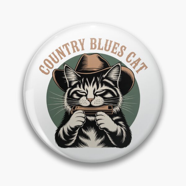 Item preview, Vintage Country Blues Cat Cartoon Art Rustic Music Vibes designed and sold by chattsuede.