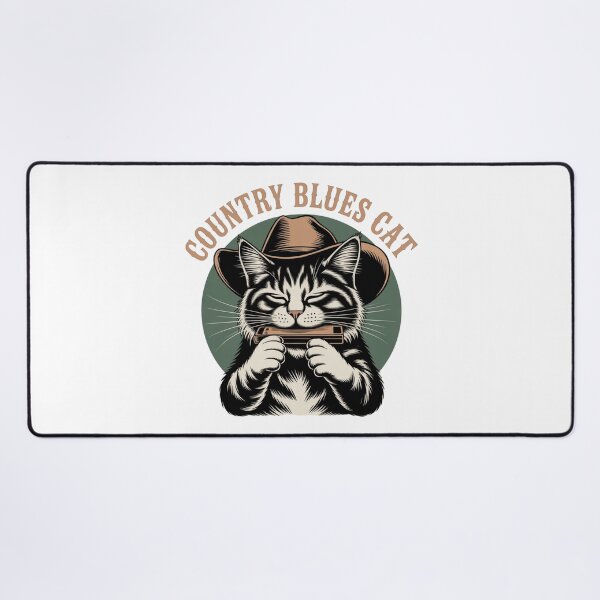 Item preview, Vintage Country Blues Cat Cartoon Art Rustic Music Vibes designed and sold by chattsuede.